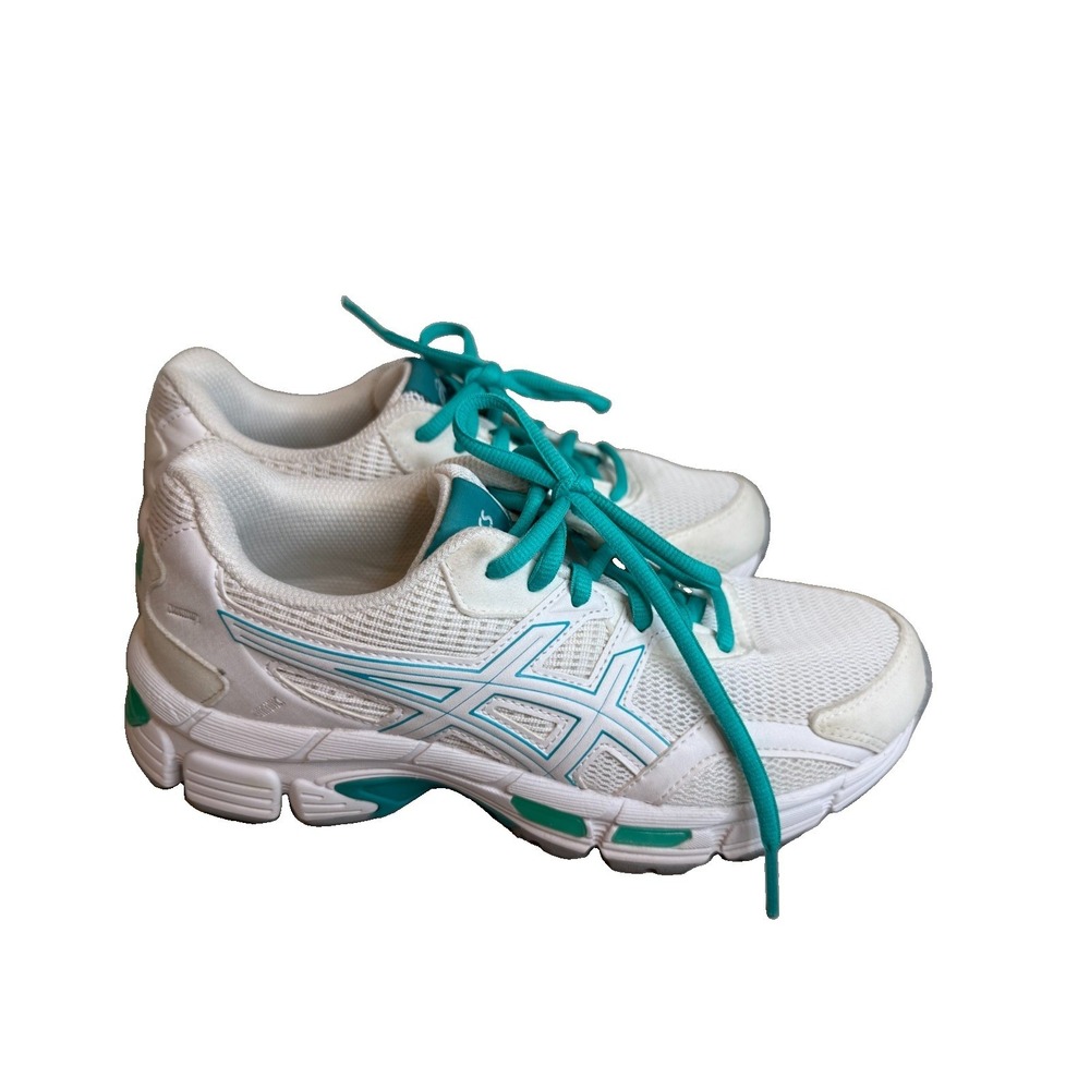 Asics Gel-Jog MC White Teal Running Shoes EZFOAM Sneaker 1202A147 Womens 6.5